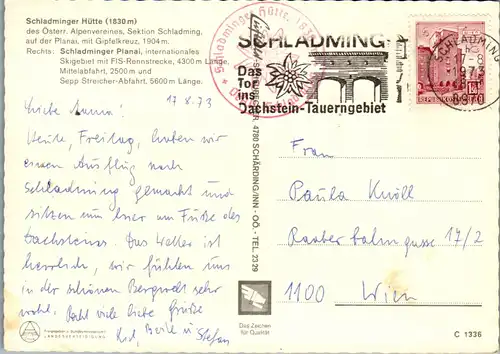 44745 - Steiermark - Schladming , Planai , Hütte , Schladminger Tauern , Streicher , FIS - gelaufen 1973