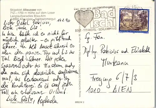 44769 - Steiermark - Altaussee , Skigebiet Loser , Winter , Blaa Alm - gelaufen 1990