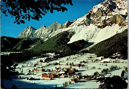 44775 - Steiermark - Ramsau , am Dachstein , Panorama im Winter - gelaufen