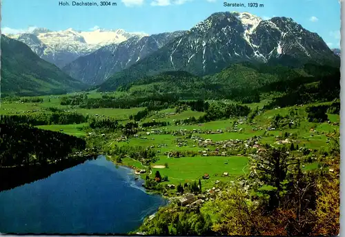 44789 - Steiermark - Altaussee , Altausseersee , Panorama , Hoher Dachstein , Sarstein - gelaufen 1973