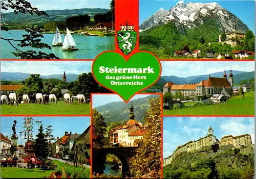 44792 - Steiermark - Hartberg , Stubenbergsee , Schloß Trautenfels mit Grimming , Lipizzanergestüt Piber , 1987