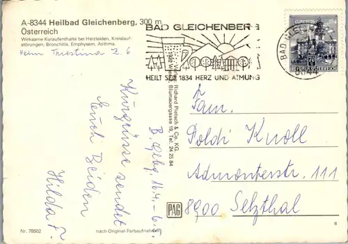44793 - Steiermark - Bad Gleichenberg , Heilbad , Mehrbildkarte - gelaufen