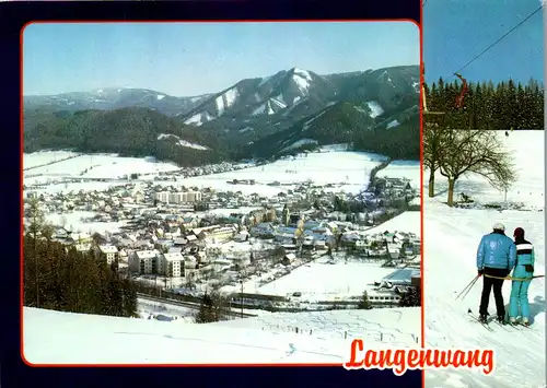 44799 - Steiermark - Langenwang , Panorama im Winter - gelaufen 1987