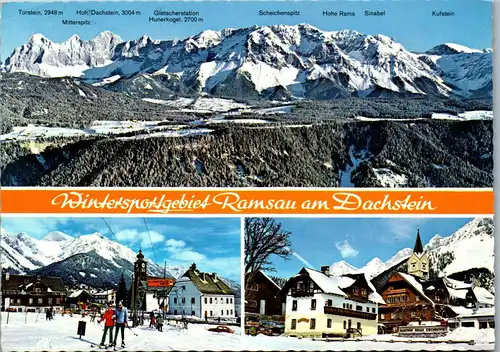 44804 - Steiermark - Ramsau , Dachstein Südwände , Kulm , Gasthof Kirchenwirt - gelaufen