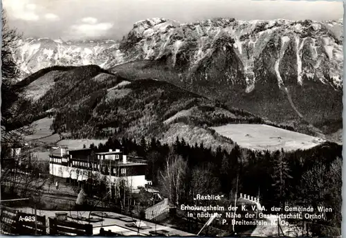 44828 - Niederösterreich - Orthof , Breitenstein , Erholungsheim der K.V.A. der Gemeinde Wien , Raxblick