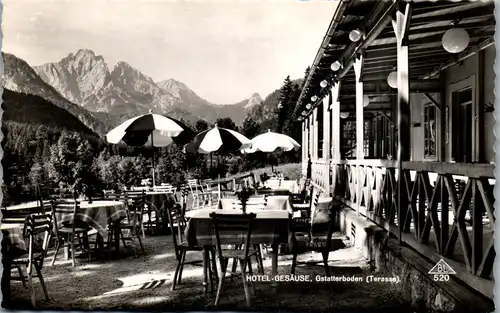 44832 - Steiermark - Gesäuse , Gstatterboden , Hotel Gesäuse , Terasse , Anton Schaffer - nicht gelaufen