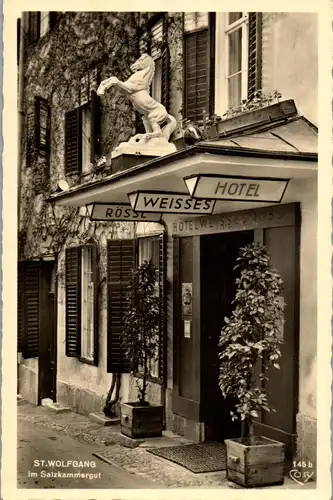 44833 - Oberösterreich - St. Wolfgang , Hotel Weisses Rössl am Wolfgangsee , Eingang - n. gelaufen