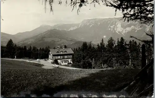 44837 - Niederösterreich - Edlach Reichenau , Gasthaus Pension Auerhahn , A. u. E. Feichtner , VW Käfer - gelaufen 1966