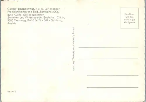 44840 - Salzburg - Tamsweg , Gasthof Knappenwirt , J. u. A. Lüftenegger , VW Käfer - nicht gelaufen