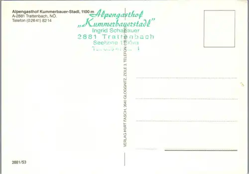 44868 - Niederösterreich - Trattenbach , Gasthof Kummerbauer Stadl - nicht gelaufen
