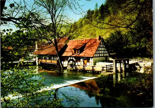 44909 - Deutschland - Blaubeuren , Hammerschmiede am Blautopf , Wasserrad - nicht gelaufen