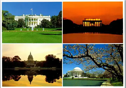 44934 - USA - Washington D. C. , White House , Lincoln Memorial , Capitol , Jefferson Memorial - nicht gelaufen