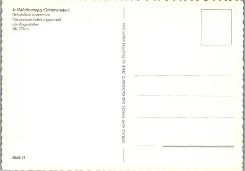 44946 - Niederösterreich - Hochegg , Grimmenstein , Humor , Rehabilitationszentrum - nicht gelaufen