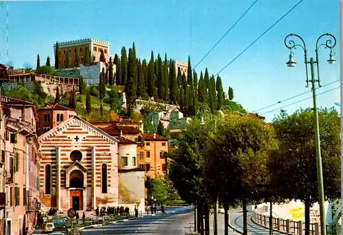 44984 - Italien - Verona , chiesa di Santo Stefano , Sankt Stefanskirche - nicht gelaufen