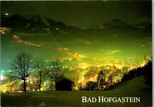 45024 - Salzburg - Bad Hofgastein , Fakellauf der Hofgasteiner Skilehrer , Panorama bei Nacht - nicht gelaufen