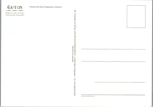 45024 - Salzburg - Bad Hofgastein , Fakellauf der Hofgasteiner Skilehrer , Panorama bei Nacht - nicht gelaufen