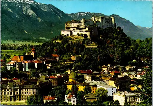 45029 - Salzburg - Salzburg , Stift Nonnberg gegen das Lattengebirge - nicht gelaufen