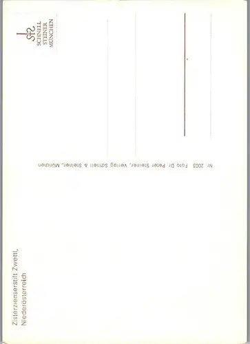 45048 - Niederösterreich - Zwettl , Zisterzienserstift - nicht gelaufen