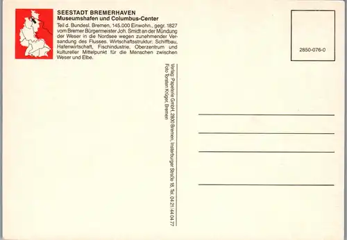 45060 - Deutschland - Bremerhaven , Museumshafen und Columbus Center - nicht gelaufen