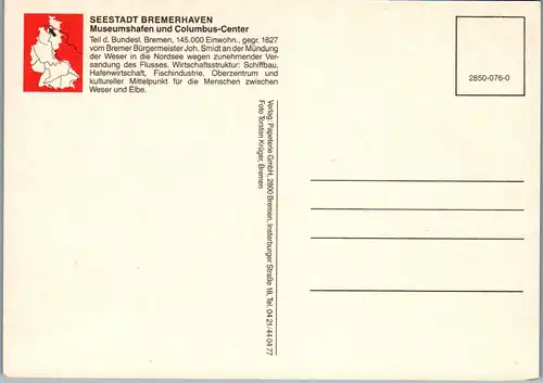 45062 - Deutschland - Bremerhaven , Museumshafen und Columbus Center - nicht gelaufen