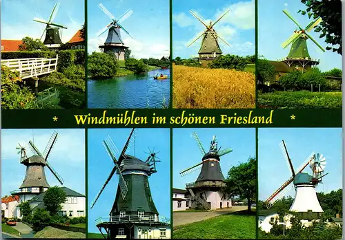 45064 - Deutschland - Windmühlen , Friesland , Mehrbildkarte - nicht gelaufen