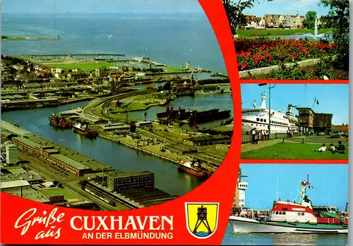 45073 - Deutschland - Cuxhaven , an der Elbmündung , Mehrbildkarte - nicht gelaufen