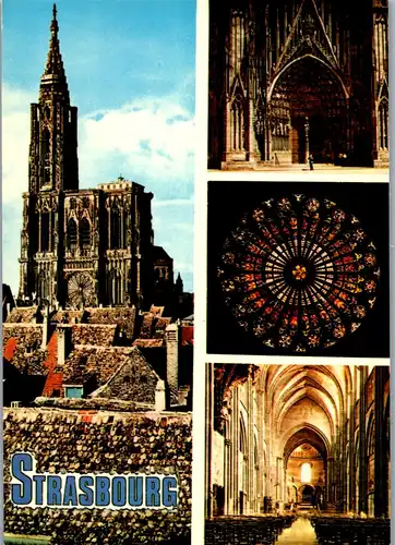 45092 - Frankreich - Strasbourg , Strassburger Münster , Mehrbildkarte - nicht gelaufen
