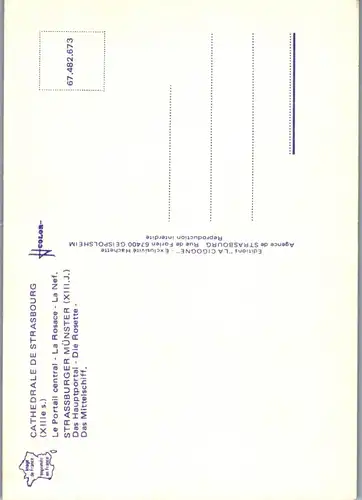 45092 - Frankreich - Strasbourg , Strassburger Münster , Mehrbildkarte - nicht gelaufen