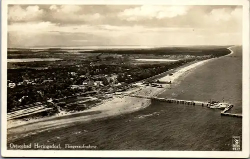 45162 - Deutschland - Heringsdorf , Ostseebad , Fliegeraufnahme - nicht gelaufen