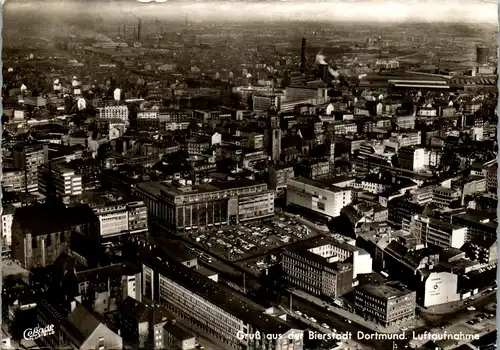 45167 - Deutschland - Dortmund , Panorama , Luftaufnahme - gelaufen