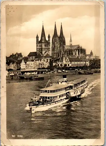 45172 - Deutschland - Köln , Schiff , Dampfer - gelaufen 1939