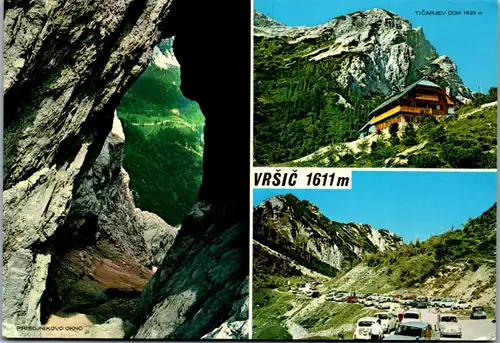 45181 - Slowenien - Vrsic , Pass , Ticarjev Dom , Prisojnikovo Okno , Mehrbildkarte - gelaufen 1973