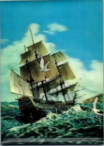 45189 - Schiff - Segelschiff , 3D Karte - nicht gelaufen