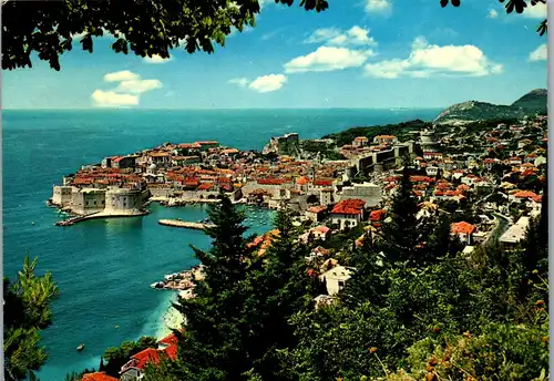 45209 - Kroatien - Dubrovnik , Panorama - gelaufen