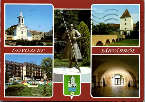 45237 - Ungarn - Sarvar , Mehrbildkarte - gelaufen 1989