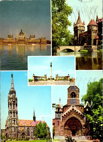 45241 - Ungarn - Budapest , Mehrbildkarte - gelaufen 1972