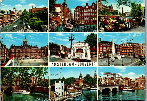 45272 - Niederlande - Amsterdam , Mehrbildkarte - gelaufen 1968