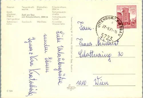 45275 - Salzburg - Zell am See , Kitzsteinhorn , Mehrbildkarte - gelaufen 1971