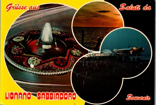 45283 - Italien - Lignano , Sabbiadoro , Mehrbildkarte - gelaufen 1977