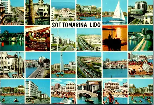 45293 - Italien - Sottomarina , Lido , Mehrbildkarte - gelaufen 1970