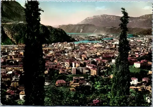 45337 - Italien - Bozen , Bolzano , Panorama verso la Mendola , Mendel - gelaufen 1957
