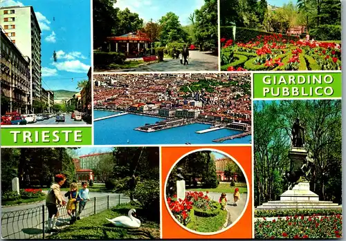 45342 - Italien - Triest , Giardino Pubblico , Mehrbildkarte - gelaufen 1971