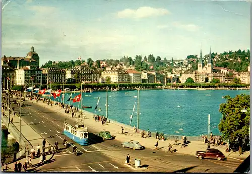 45349 - Schweiz - Luzern , Seebrücke - gelaufen 1966
