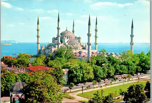 45360 - Türkei - Istanbul , Sultanahmet Moschee - gelaufen 1969