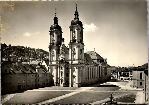 45367 - Schweiz - St. Gallen , Klosterkirche - gelaufen 1957