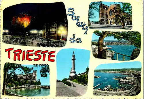 45388 - Italien - Triest , Mehrbildkarte - gelaufen 1964