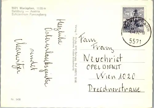 45408 - Salzburg - Maria Pfarr , Fanningberg , VW Käfer , Mehrbildkarte - gelaufen 1972