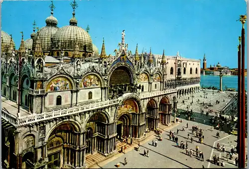 45418 - Italien - Venezia , Venedig , Basilica e Piazetta S. Marco - gelaufen 1980