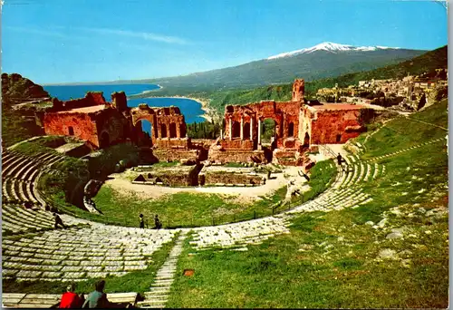 45430 - Italien - Taormina , Griechisches Theater - gelaufen 1973