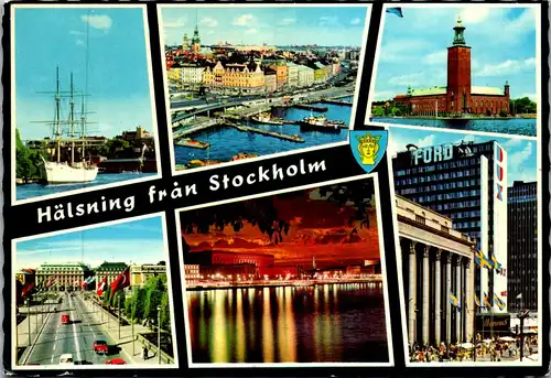 45433 - Schweden - Stockholm , Ford , Mehrbildkarte - gelaufen 1972